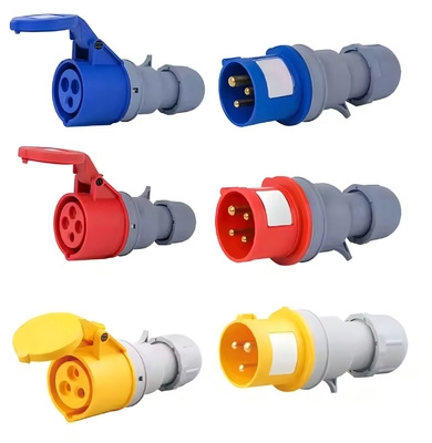 5X63 63A 5P فلک های ضد آب صنعتی و سوکت های 5 پین IP67 16A 32A فلک های صنعتی استاندارد